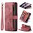 Caseme C30 Housse Samsung Galaxy Z Fold 4 Etui Porte-Monnaie - Rouge