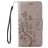 Mobigear Flowers Housse iPhone SE (2020) Etui Porte-Monnaie - Gris