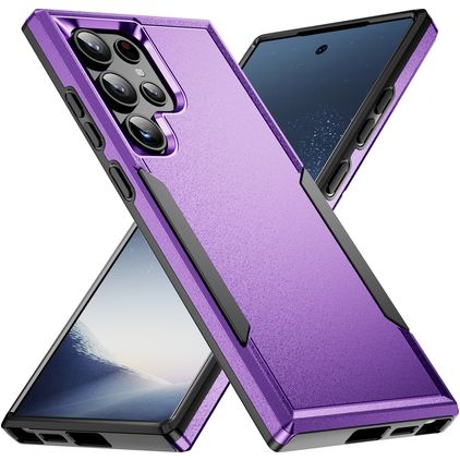 Mobigear Heavy Armor Samsung Galaxy S24 Ultra Plastique rigide Coque arrière Antichoc - Violet