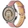 Mobigear Stitched Bracelet Cuir Smartwatch Fermeture boucle ardillon - Connexion universelle de 22 mm - Rose