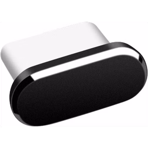 Mobigear Essentials Bouchon Anti-poussière en Aluminium - USB-C - Noir (Lot de 2)