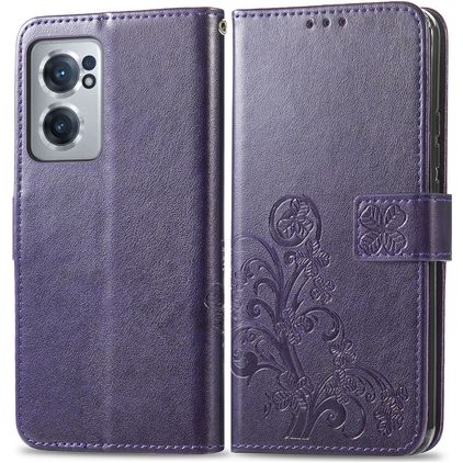 Mobigear Clover OnePlus Nord CE 2 Étui Portefeuille - Violet