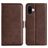 Mobigear Slim Magnet Housse iPhone 16 Etui Porte-Monnaie - Marron