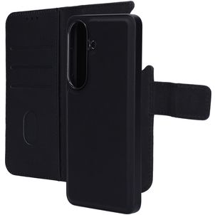 Mobiparts Housse Samsung Galaxy S26 Etui avec Coque Détachable en Cuir Véritable Porte-Monnaie - Noir