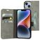 Mobiparts Classic Wallet Housse iPhone 14 Etui Porte-Monnaie - Granite Grey