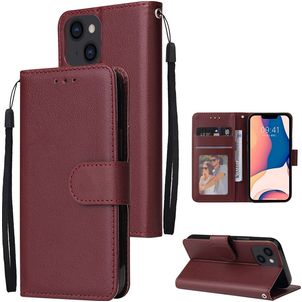 Mobigear Wallet Housse iPhone 14 Etui Porte-Monnaie - Rouge