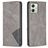 Mobigear Rhombus Slim Housse Motorola Moto G54 Etui - Gris