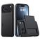 Mobigear Card iPhone 18 Pro Plastique rigide Coque arrière Antichoc avec porte-cartes - Noir