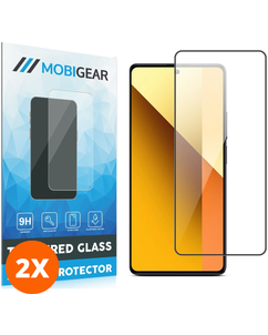 Mobigear Premium Xiaomi Redmi Note 13 5G Verre trempé Protection d'écran - Compatible Coque - Noir (Lot de 2)