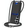 Mobigear Lanyard Card Samsung Galaxy S26 Coque avec cordon en Silicone et Porte-Cartes - Noir
