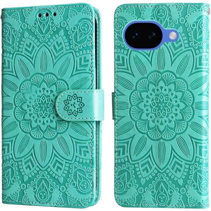 Mobigear Sunflower Housse Google Pixel 10a Etui Porte-Monnaie - Vert