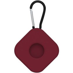 Mobigear Square Key Coque Apple AirTag Porte-clés en Silicone Souple - Bordeaux