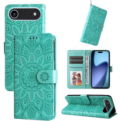 Mobigear Sunflower Housse iPhone Air Etui Porte-Monnaie - Vert