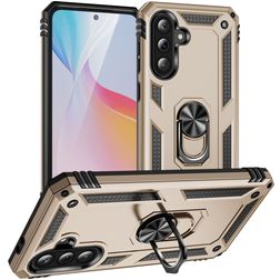 Mobigear Armor ring Coque Samsung Galaxy A36 Coque arrière Rigide Anti-Chocs avec Anneau-Support - Or