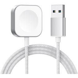 Mobigear USB-A Magnetic - Chargeur Apple Watch 1 mètre 3W 0.6A - Argent
