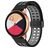 Mobigear Sport Plus Mag Bracelet Silicone Smartwatch Fermeture magnétique - Connexion universelle de 22 mm - Noir / Gris