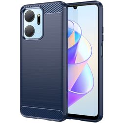 Mobigear Brushed Slim Coque HONOR X7A Coque arrière en TPU Souple - Bleu
