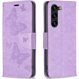 Mobigear Butterfly Housse Samsung Galaxy S24 Plus Etui Porte-Monnaie - Violet