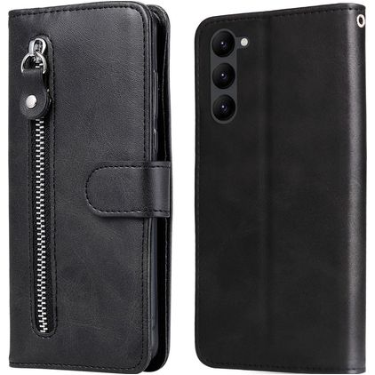 Mobigear Zipper Housse Samsung Galaxy S23 Etui Porte-Monnaie - Noir