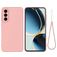 Mobigear Rubber Touch Coque Samsung Galaxy S26 Plus Coque arrière en Silicone - Rose