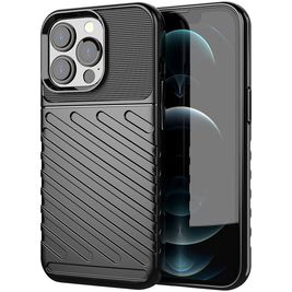Mobigear Groove Coque iPhone 13 Pro Coque arrière en TPU Souple - Noir