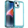 Mobigear Crystal Coque iPhone 15 Coque arrière Rigide - Transparent / Turquoise