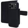 Mobiparts Housse iPhone 17 Pro Max Etui avec Coque Détachable en Cuir Véritable Porte-Monnaie - Noir