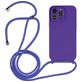 Mobigear Lanyard iPhone 15 Pro Coque avec cordon en Silicone - Violet