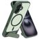 Mobiparts Hardcover Coque iPhone 16 MagSafe Coque arrière Rigide avec Support Amovible - Satin Green
