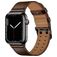 Mobigear Milano Bracelet Cuir Apple Watch Fermeture boucle ardillon - 42/41/40/38 mm - Marron