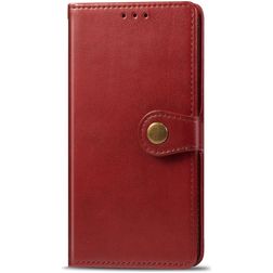 Mobigear Snap Button Housse OPPO A5 (2020) Etui Porte-Monnaie - Rouge