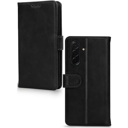 Mobilize Wallet Housse Samsung Galaxy A57 Etui en Cuir Véritable Porte-Monnaie - Noir