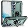 Mobigear Armor Ring Samsung Galaxy S23 Plastique rigide Coque arrière Antichoc avec bague de maintien - Vert