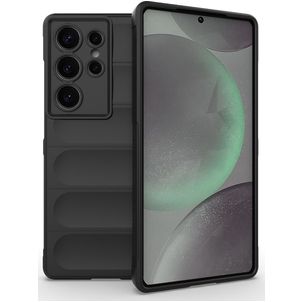 Mobigear Bumpy Coque Samsung Galaxy S25 Ultra Coque arrière en TPU Souple - Noir