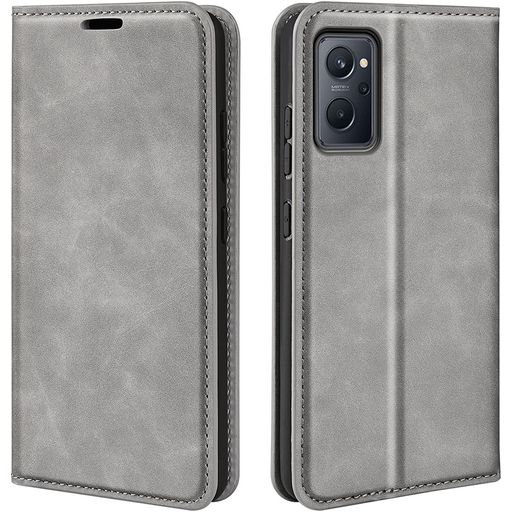 Mobigear Retro Slim Housse OPPO A76 Etui Porte-Monnaie - Gris