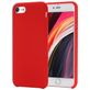 Mobigear Rubber Touch Coque iPhone SE (2022) Coque arrière en Silicone - Rouge
