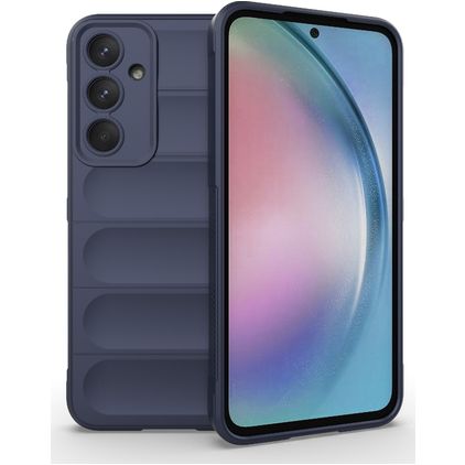 Mobigear Bumpy Samsung Galaxy A55 TPU souple Coque arrière - Bleu foncé