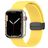 Mobigear Sport Mag Bracelet Silicone Apple Watch Fermeture magnétique - 42/41/40/38 mm - Jaune
