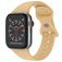Mobigear Sport Dual Bracelet Silicone Apple Watch Fermeture à clou et passant - 49/46/45/44 mm - Beige