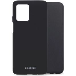 Mobilize Rubber Gelly Coque Motorola Moto G54 Coque arrière en TPU Souple - Noir