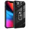 Mobigear Crystal Ring Coque iPhone 14 Pro Coque arrière Rigide avec Anneau-Support - Transparent / Noir