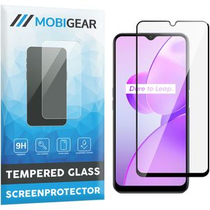 Mobigear Premium Realme C31 Verre trempé Protection d'écran - Compatible Coque - Noir