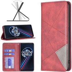 Mobigear Rhombus Slim Realme 9 Pro Plus Étui - Rouge