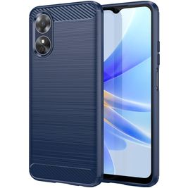 Mobigear Brushed Slim Coque OPPO A17 Coque arrière en TPU Souple - Bleu