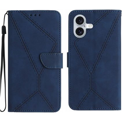Mobigear Stitch iPhone 17 Étui Portefeuille - Bleu