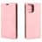 Mobigear Retro Slim iPhone 12 Étui Portefeuille - Rose