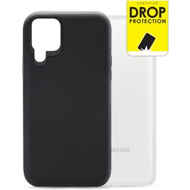 My Style Tough Coque Samsung Galaxy A22 4G Coque arrière Rigide Anti-Chocs - Noir