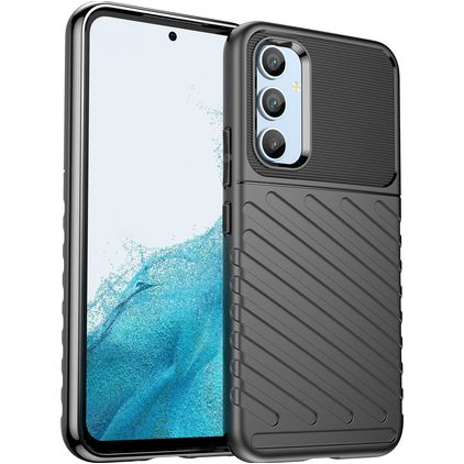 Mobigear Groove Coque Samsung Galaxy A54 Coque arrière en TPU Souple - Noir