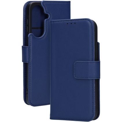 Mobiparts Wallet Housse Samsung Galaxy A37 Etui en Cuir Véritable Porte-Monnaie - Bleu