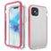 Mobigear Two-Layer Coque iPhone 12 Pro Max Coque arrière Rigide Anti-Chocs - Transparent / Rouge